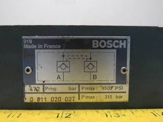 Bosch 0 811 020 027 4500 PSI Check Valve Block