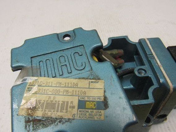 MAC 6331C-311-PM-111DA 4/3 Position Air Valve 1 Solenoid 120V Coil