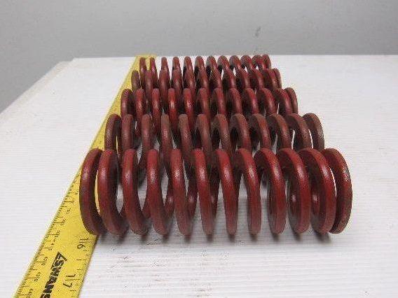 5-1/2" x 2" 1-3/32" Rod Die Spring 1/4" Thick Rectangular Wire Red Lot Of 5