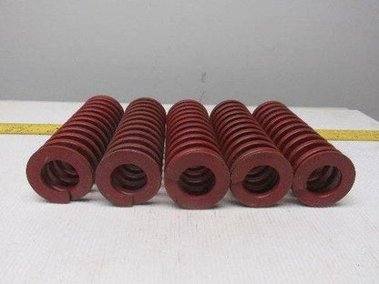 5-1/2" x 2" 1-3/32" Rod Die Spring 1/4" Thick Rectangular Wire Red Lot Of 5