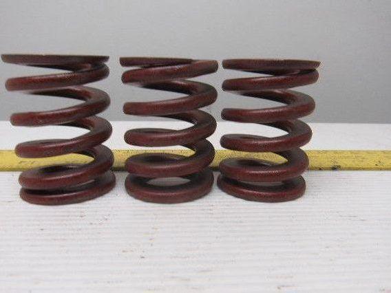 2" x  1-7/16" OD 13/16" Rod Spring 1/4" Thick Rectangular Wire Red Lot Of 3