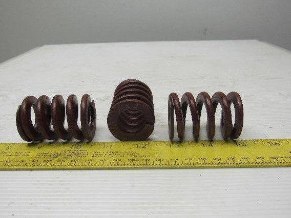 2" x  1-7/16" OD 13/16" Rod Spring 1/4" Thick Rectangular Wire Red Lot Of 3