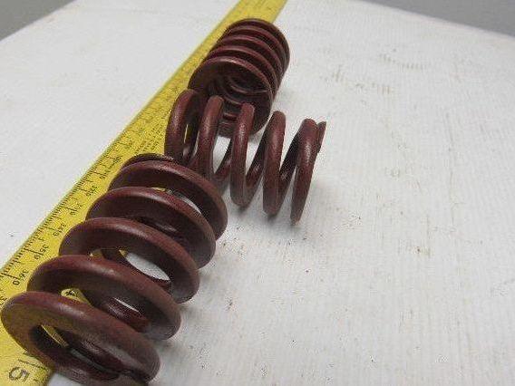 2" x  1-7/16" OD 13/16" Rod Spring 1/4" Thick Rectangular Wire Red Lot Of 3
