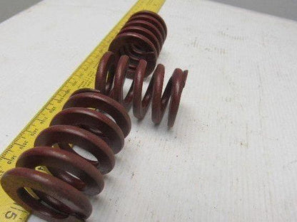 2" x  1-7/16" OD 13/16" Rod Spring 1/4" Thick Rectangular Wire Red Lot Of 3