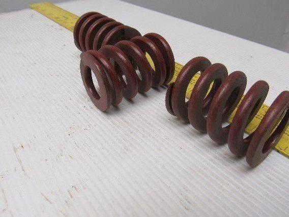 2" x  1-7/16" OD 13/16" Rod Spring 1/4" Thick Rectangular Wire Red Lot Of 3