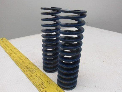5" x 1-1/2" 3/4" Rod Die Spring 1/8" Thick Rectangular Wire Blue Lot Of 2