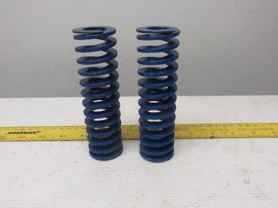 5" x 1-1/2" 3/4" Rod Die Spring 1/8" Thick Rectangular Wire Blue Lot Of 2