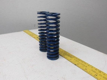 5" x 1-1/2" 3/4" Rod Die Spring 1/8" Thick Rectangular Wire Blue Lot Of 2
