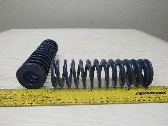 5" x 1-1/2" 3/4" Rod Die Spring 1/8" Thick Rectangular Wire Blue Lot Of 2