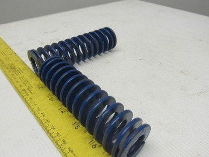 5" x 1-1/2" 3/4" Rod Die Spring 1/8" Thick Rectangular Wire Blue Lot Of 2