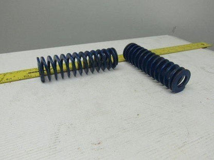 5" x 1-1/2" 3/4" Rod Die Spring 1/8" Thick Rectangular Wire Blue Lot Of 2