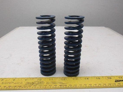 5" x 1-1/2" 3/4" Rod Die Spring 1/8" Thick Rectangular Wire Blue Lot Of 2