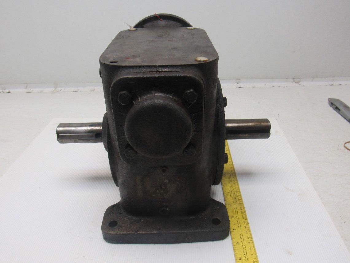 40:1 Ratio Dual Output Winch Gear Reducer C-Face Quill 1-3/8" Output Shaft