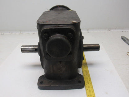 40:1 Ratio Dual Output Winch Gear Reducer C-Face Quill 1-3/8" Output Shaft