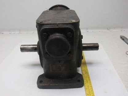 40:1 Ratio Dual Output Winch Gear Reducer C-Face Quill 1-3/8" Output Shaft