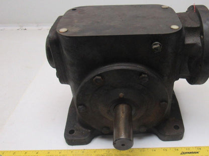 40:1 Ratio Dual Output Winch Gear Reducer C-Face Quill 1-3/8" Output Shaft