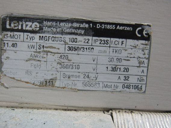 Lenze GST09-2N VBR 1F 14:1 RPM 420V DC 11.40kW Gear Reducer Motor Package