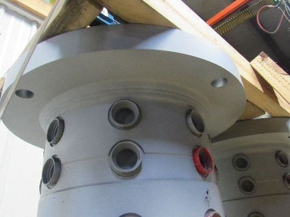 Turret Hydraulic Rotary Manifold 6-Passage 8-Circuit 48-Port SAE Flange Mount