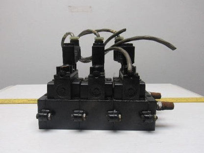 ARO A239SS-120-A Pneumatic Solenoid Air Control 3-Valve Manifold Block 120V