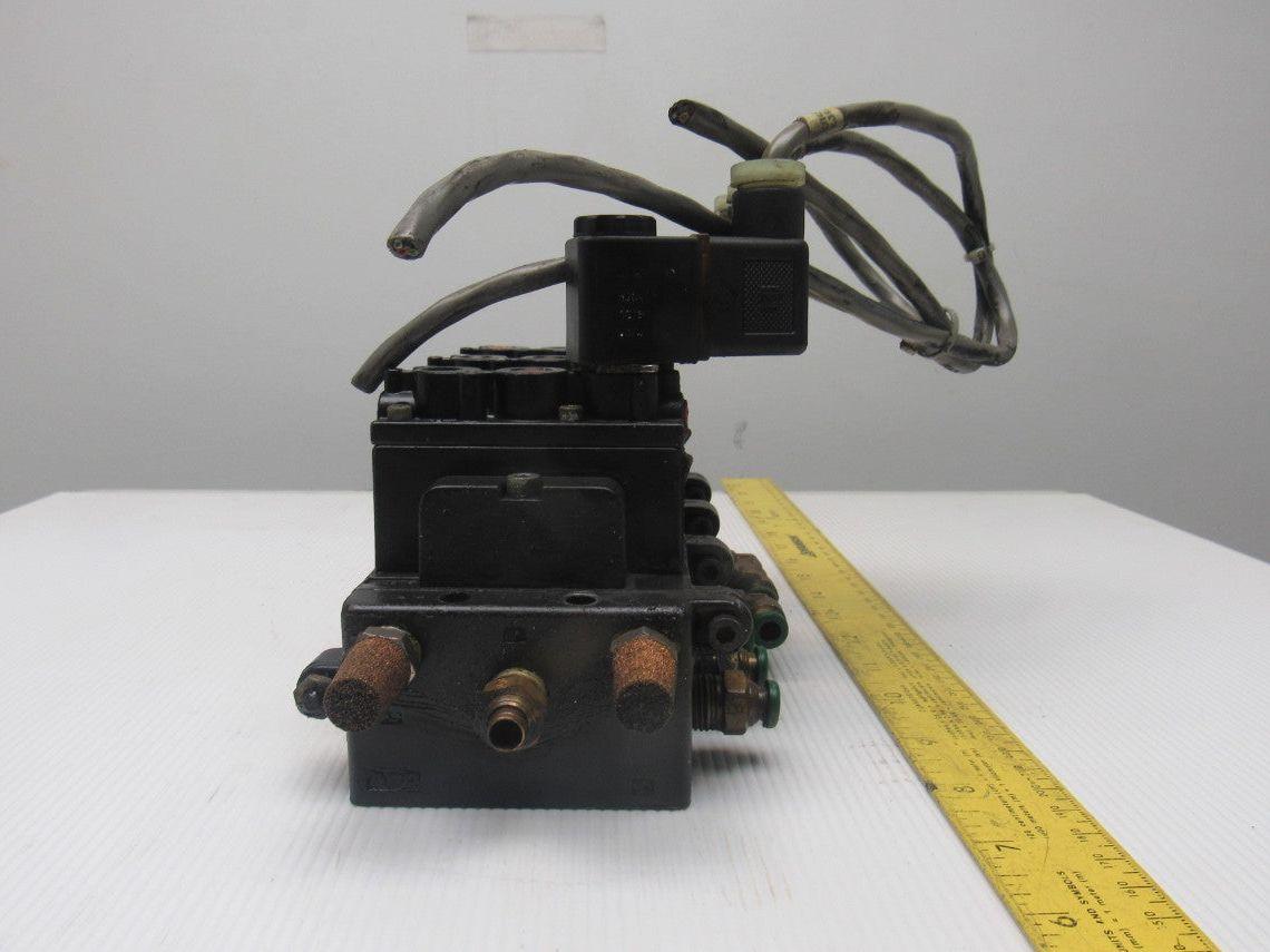 ARO A239SS-120-A Pneumatic Solenoid Air Control 3-Valve Manifold Block 120V