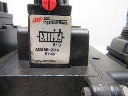 IR ARO A239SS-120-A Pneumatic Solenoid Air Control 3-Valve Manifold Block 120V