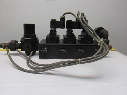 IR ARO A239SS-120-A Pneumatic Solenoid Air Control 3-Valve Manifold Block 120V