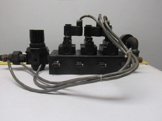 IR ARO A239SS-120-A Pneumatic Solenoid Air Control 3-Valve Manifold Block 120V