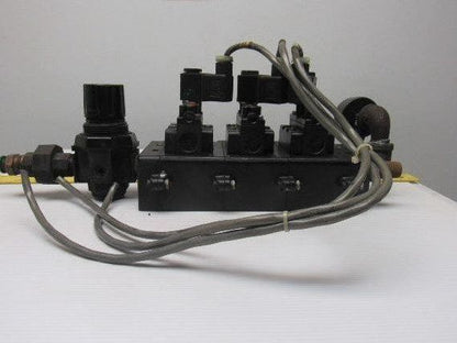 IR ARO A239SS-120-A Pneumatic Solenoid Air Control 3-Valve Manifold Block 120V