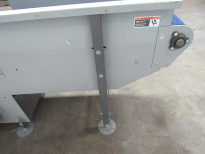 124" Center Drive Slide Bed Conveyor 18" Plastic Chain Belt 130FPM 208-230/460V