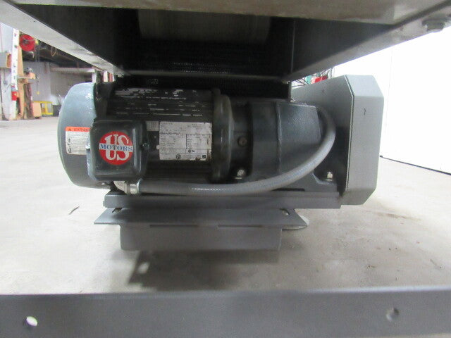 124" Center Drive Slide Bed Conveyor 18" Plastic Chain Belt 130FPM 208-230/460V