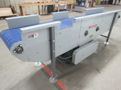 124" Center Drive Slide Bed Conveyor 18" Plastic Chain Belt 130FPM 208-230/460V