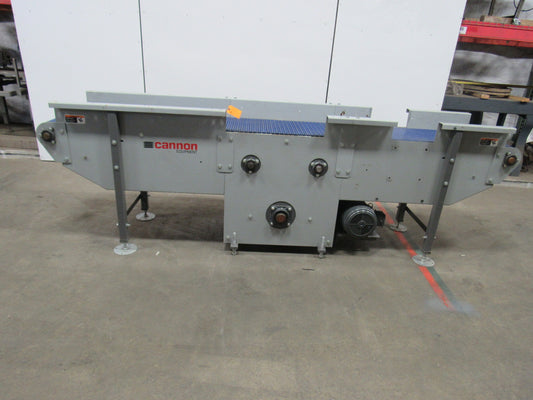 124" Center Drive Slide Bed Conveyor 18" Plastic Chain Belt 130FPM 208-230/460V