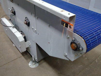 84" Center Drive Slide Bed Conveyor 18" Plastic Chain Belt 130FPM 208-230/460V
