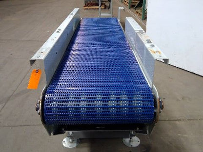 84" Center Drive Slide Bed Conveyor 18" Plastic Chain Belt 130FPM 208-230/460V