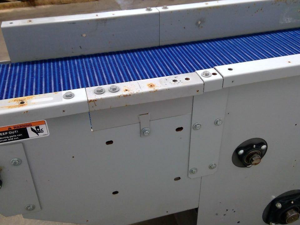 84" Center Drive Slide Bed Conveyor 18" Plastic Chain Belt 130FPM 208-230/460V