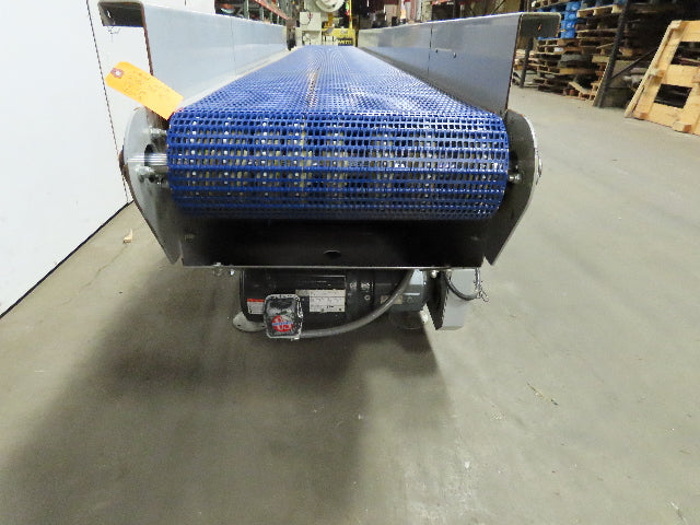 178" to 253" Center Drive Slide Bed Conveyor 18" Plastic Chain Belt 130FPM 3Ph