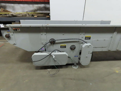 178" to 253" Center Drive Slide Bed Conveyor 18" Plastic Chain Belt 130FPM 3Ph