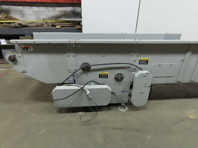 178" to 253" Center Drive Slide Bed Conveyor 18" Plastic Chain Belt 130FPM 3Ph