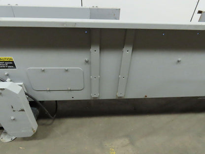 178" to 253" Center Drive Slide Bed Conveyor 18" Plastic Chain Belt 130FPM 3Ph