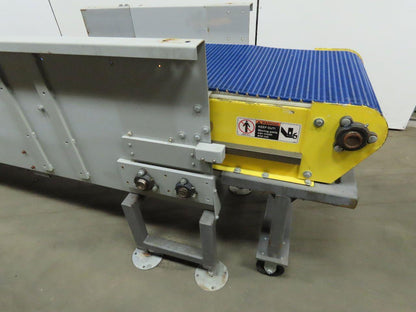 178" to 253" Center Drive Slide Bed Conveyor 18" Plastic Chain Belt 130FPM 3Ph
