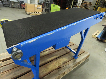 65" Pneumatic Powered Slider Bed 24" Belt Incline Conveyor 0-22 FPM