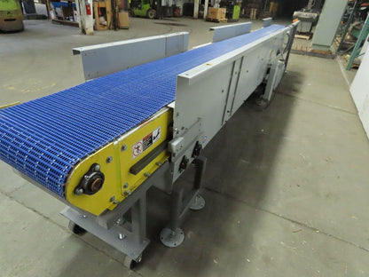 211" to 289" Extendable Center Drive Slide Bed Belt Conveyor 18" 126FPM 3Ph