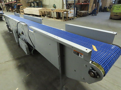 211" to 289" Extendable Center Drive Slide Bed Belt Conveyor 18" 126FPM 3Ph