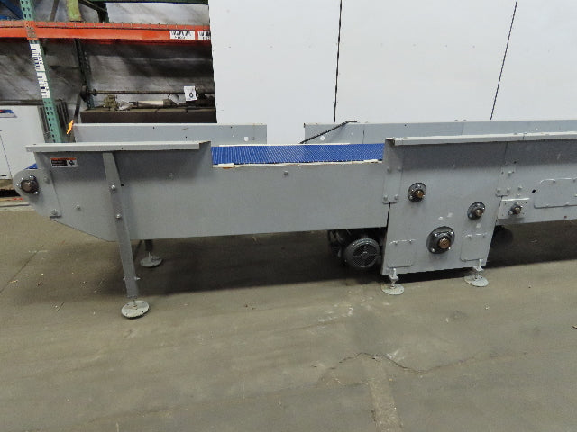211" to 289" Extendable Center Drive Slide Bed Belt Conveyor 18" 126FPM 3Ph