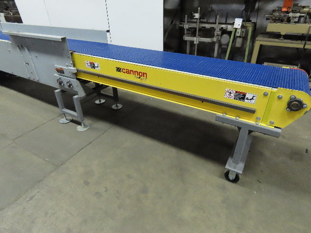 211" to 289" Extendable Center Drive Slide Bed Belt Conveyor 18" 126FPM 3Ph