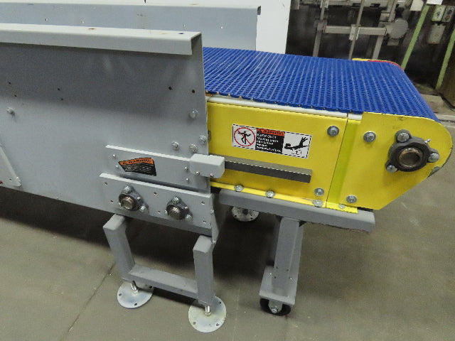 211" to 289" Extendable Center Drive Slide Bed Belt Conveyor 18" 126FPM 3Ph