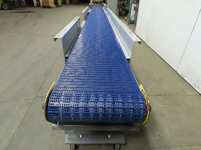 211" to 289" Extendable Center Drive Slide Bed Belt Conveyor 18" 126FPM 3Ph
