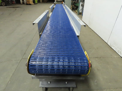211" to 289" Extendable Center Drive Slide Bed Belt Conveyor 18" 126FPM 3Ph