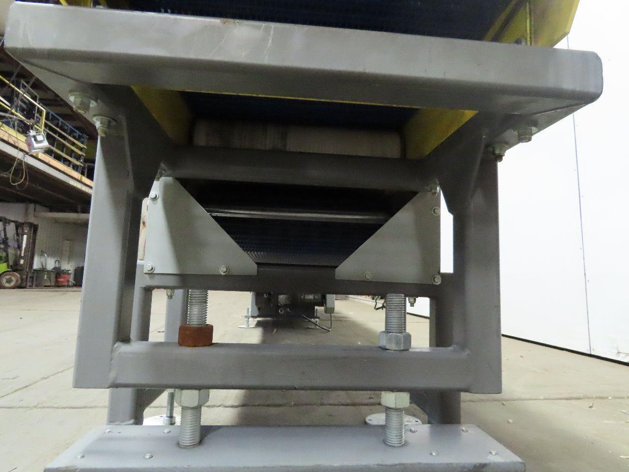 211" to 289" Extendable Center Drive Slide Bed Belt Conveyor 18" 126FPM 3Ph