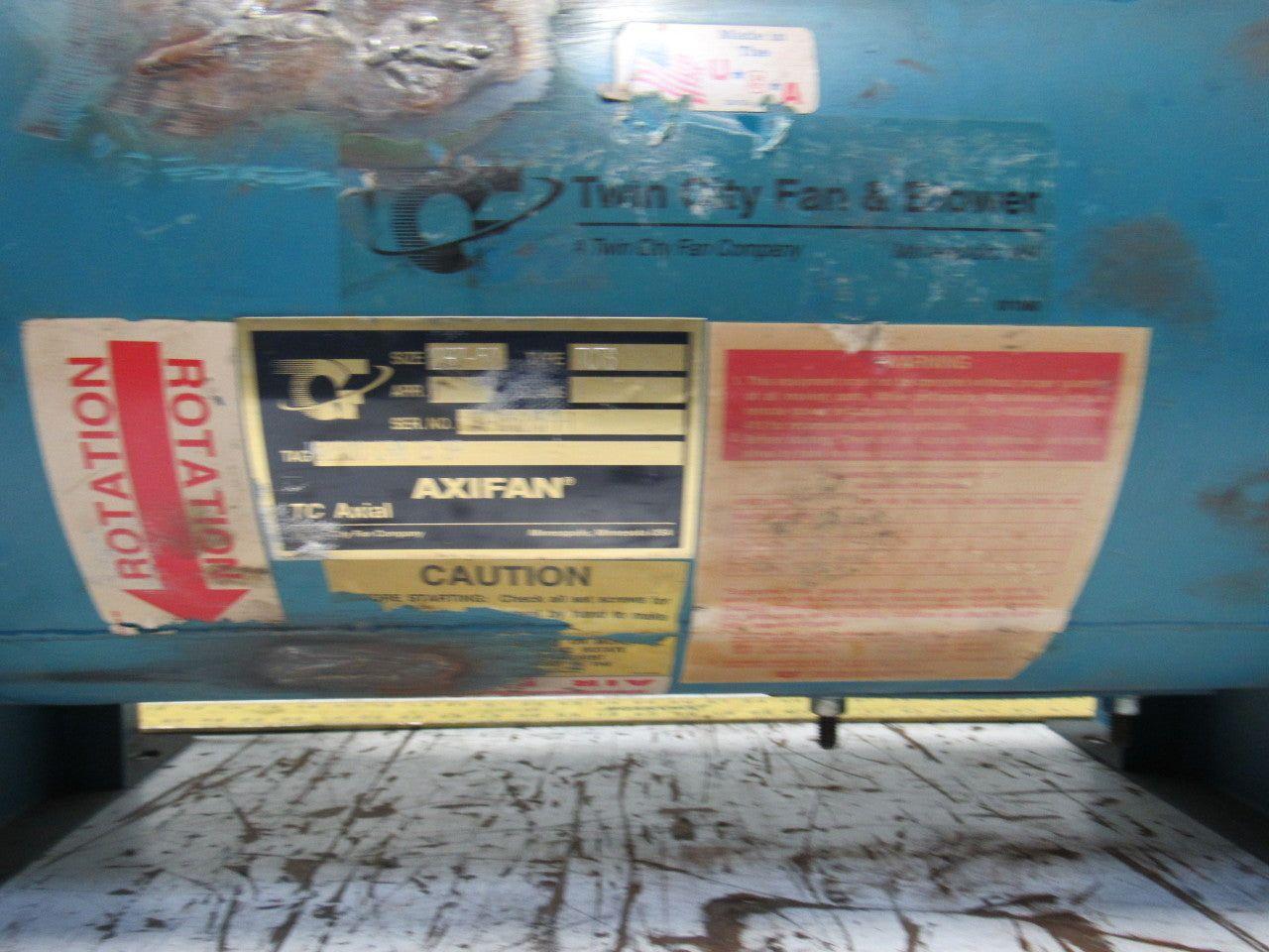 Twin City 12B7-50 Type TCTS AXIFAN 12" Tube Axial 3HP 2500CFM 208-230/460V 3PH